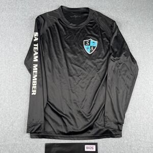 Salt Armour Shirt Large Black Team Member Long Sleeve Fish Back Graphic Mens
